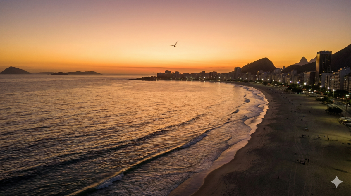 avião cai em  copacabana